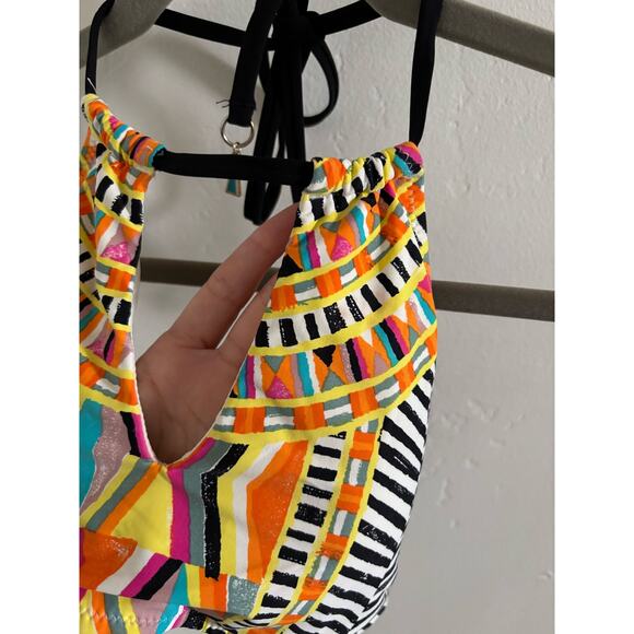 Trina Turk Bikini Top 2 Brasilia High Neck Halter Neckline Swimwear - Picture 12 of 12